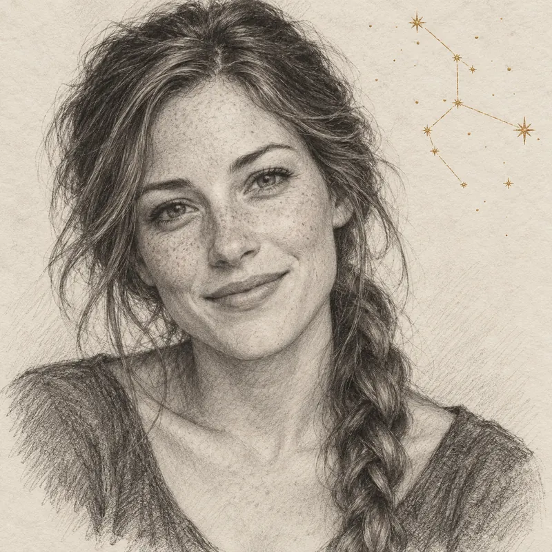 Exemplo 1 de retrato a lápis de uma alma gémea