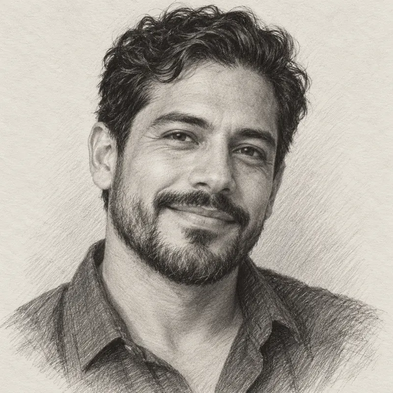 Exemplo 2 de retrato a lápis de uma alma gémea