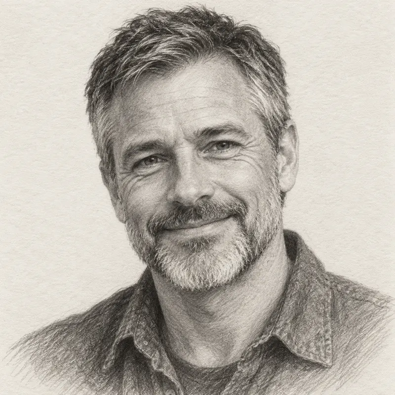 Exemplo 6 de retrato a lápis de uma alma gémea